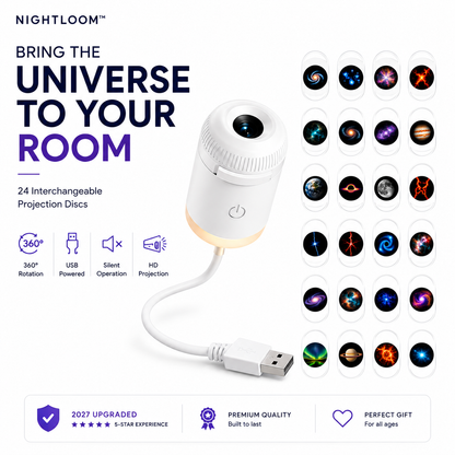 2-in-1 Galaxy Projector Night Light