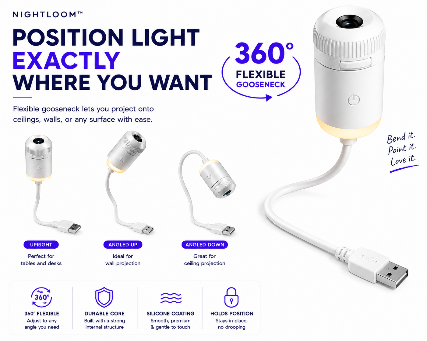 2-in-1 Galaxy Projector Night Light