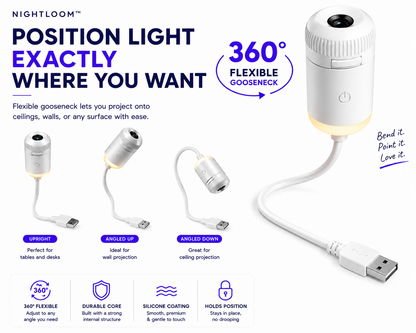 2-in-1 Galaxy Projector Night Light