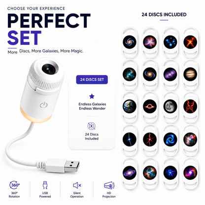 2-in-1 Galaxy Projector Night Light