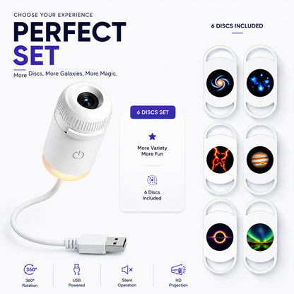 2-in-1 Galaxy Projector Night Light