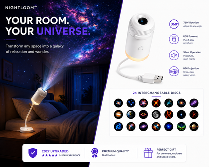 2-in-1 Galaxy Projector Night Light