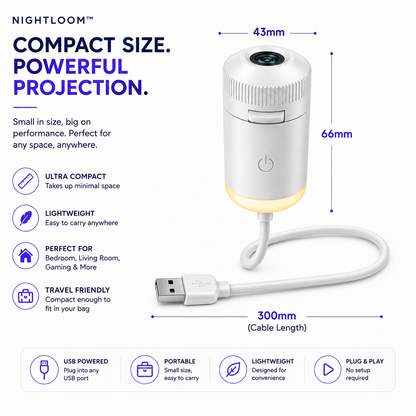 2-in-1 Galaxy Projector Night Light